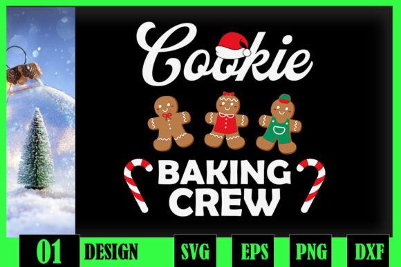 Christmas Cookie Baking Crew Pajama Graphics & Crafts