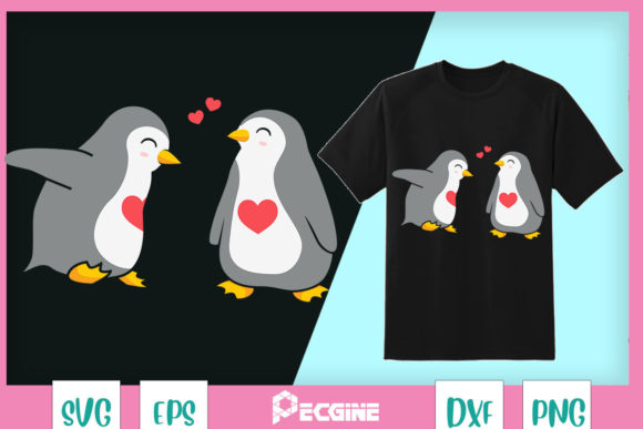 Cute Penguins in Love - Funny Valentine