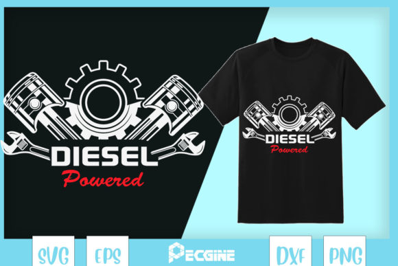 Diesel Powered Funny Auto Mechanic Graphics