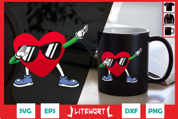 Funny Boys Dabbing Heart Girls Kids Graphics
