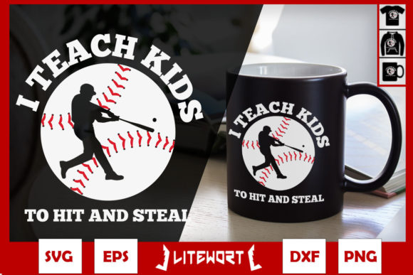 I Teach Kids to Hit and Steal Baseball Graphics