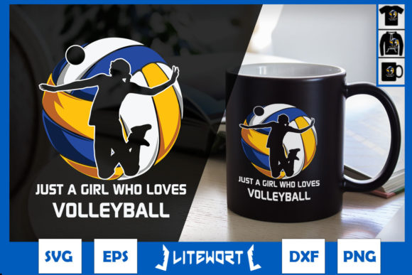 Just a Girl Who Loves Volleyball Graphics and Crafts