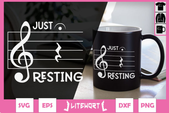 Just Resting Quarter Rest Fermata Note Graphics & Crafts