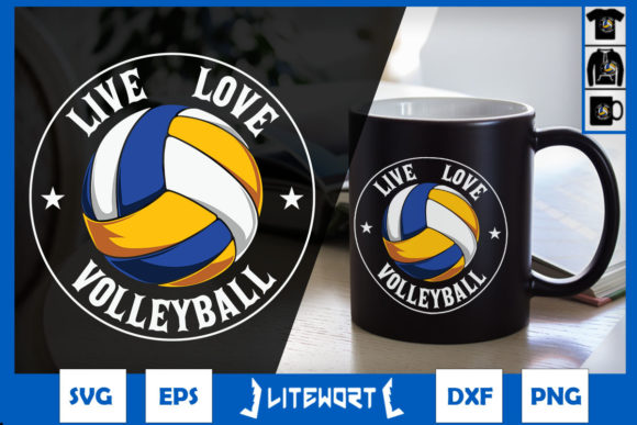 Live Love Volleyball Graphics & Crafts