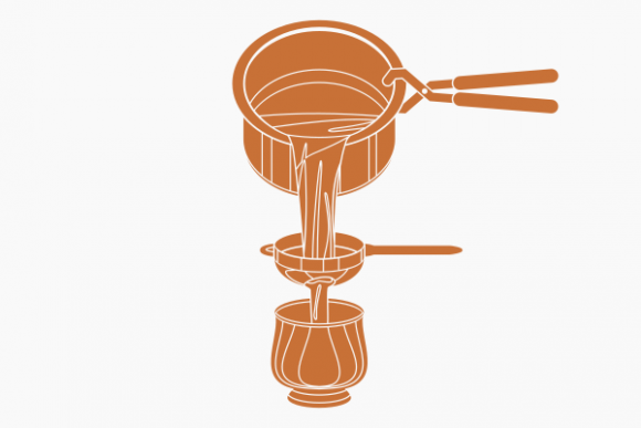 Monochrome Pouring Filtering Masala Chai Graphics