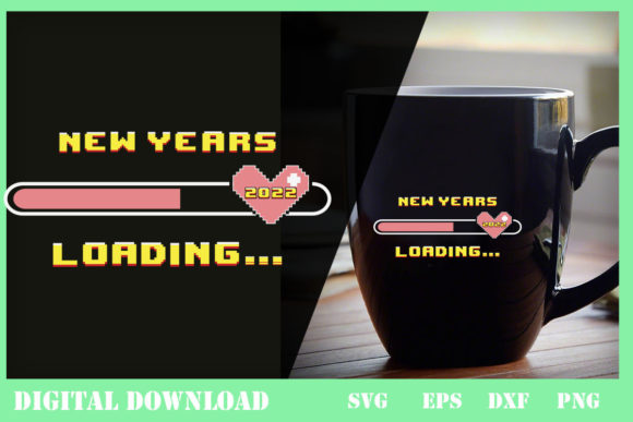 New Year 2022 Pixel Progress Bar Graphics