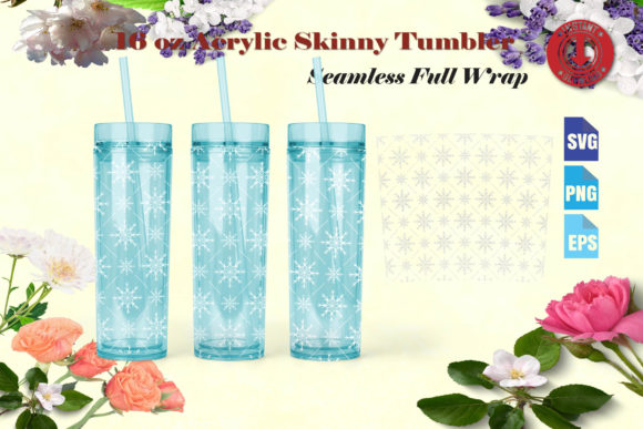 Snowflake 16oz Skinny Maars Tumblers: Graphics and Crafts for Branding