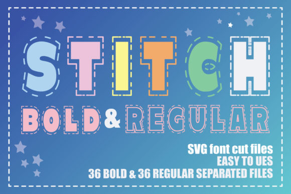 Stitch Bold Regular Family Font for Graphics and Crafts