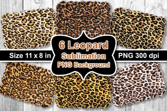 Sublimation Leopard Background Set for Crafts and Graphics