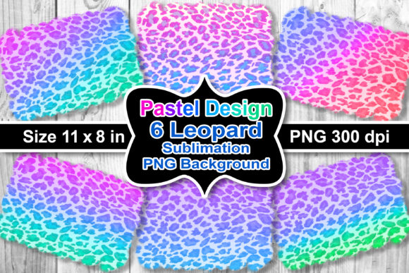 Sublimation Pastel Leopard Background Se: Graphics and Crafts