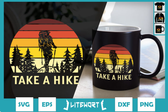 Take a Hike Retro Hiking Backpacking Graphics and Crafts