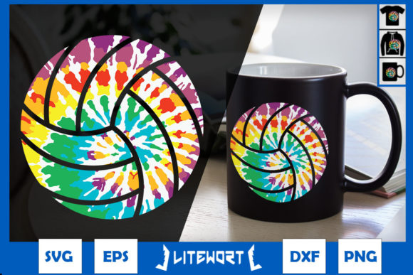 Tie-dye Volleyball Funny Sport Lover: Graphics & Crafts